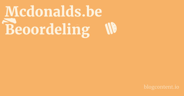 Mcdonalds.be Beoordeling 1 by Partners