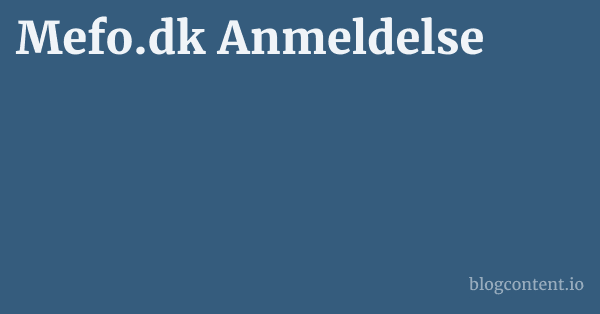 Mefo.dk Anmeldelse