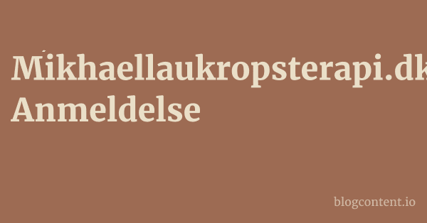 Mikhaellaukropsterapi.dk Anmeldelse 1 by Partners