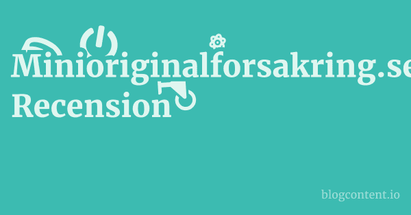 Minioriginalforsakring.se Recension 1 by Partners