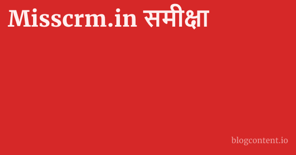 Misscrm.in समीक्षा 1 by Partners