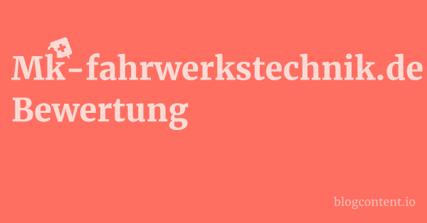 Mk-fahrwerkstechnik.de Bewertung 1 by Partners