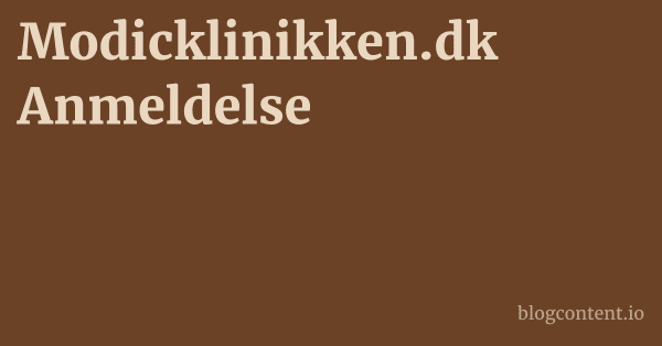 Modicklinikken.dk Anmeldelse 1 by Partners