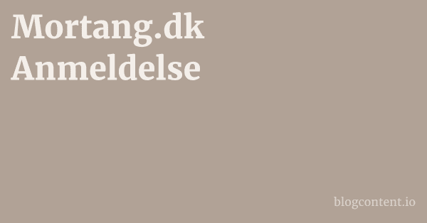 Mortang.dk Anmeldelse 1 by Partners