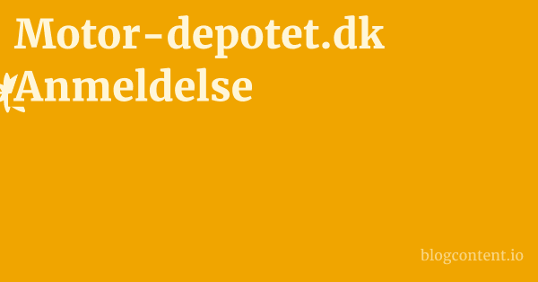 Motor-depotet.dk Anmeldelse 1 by Partners