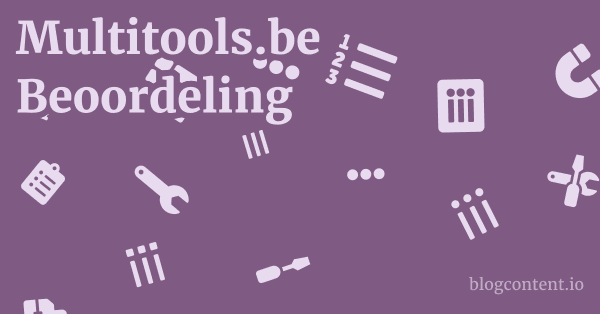 Multitools.be Beoordeling 1 by Partners