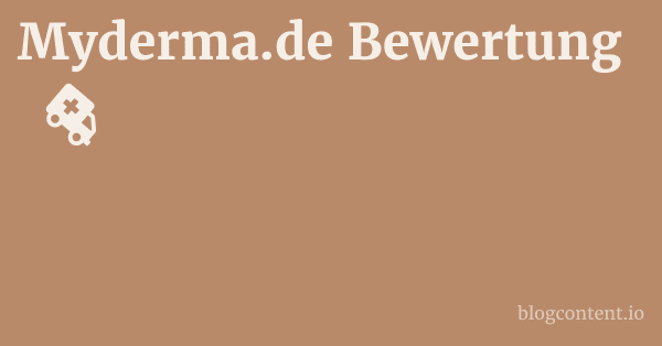 Myderma.de Bewertung 1 by Partners