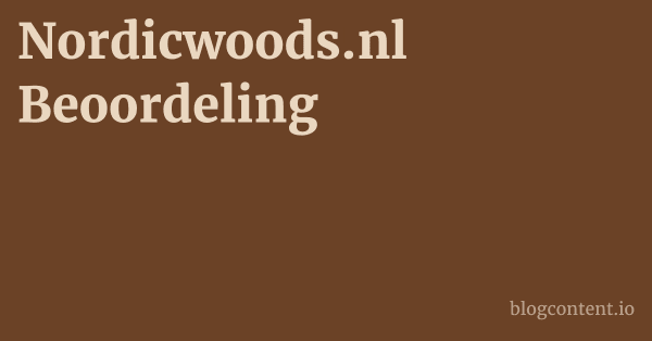 Nordicwoods.nl Beoordeling 1 by Partners
