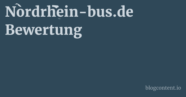 Nordrhein-bus.de Bewertung 1 by Partners