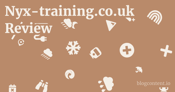 Nyx-training.co.uk Review 1 by Partners