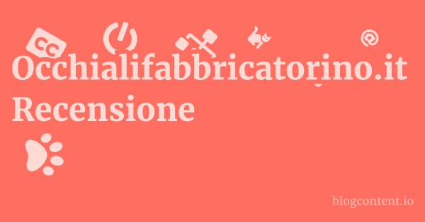 Occhialifabbricatorino.it Recensione 1 by Partners