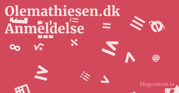 Olemathiesen.dk Anmeldelse 1 by Partners