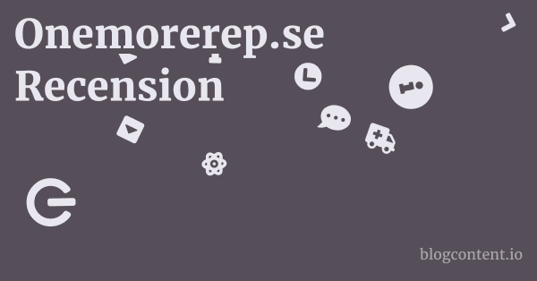Onemorerep.se Recension 1 by Partners