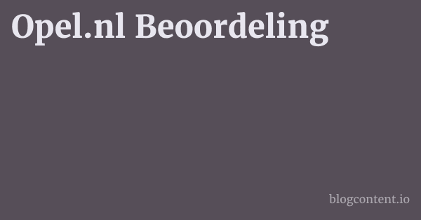 Opel.nl Beoordeling 1 by Partners