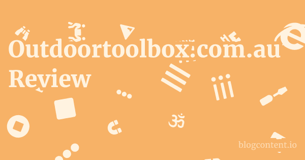 Outdoortoolbox.com.au Review 1 by Partners