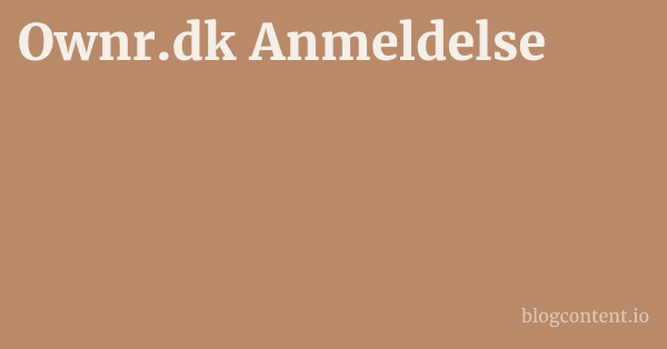 Ownr.dk Anmeldelse 1 by Partners