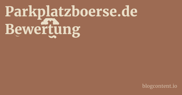 Parkplatzboerse.de Bewertung 1 by Partners