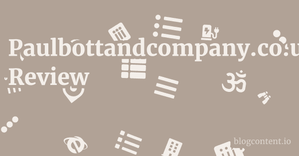 Paulbottandcompany.co.uk Review 1 by Partners