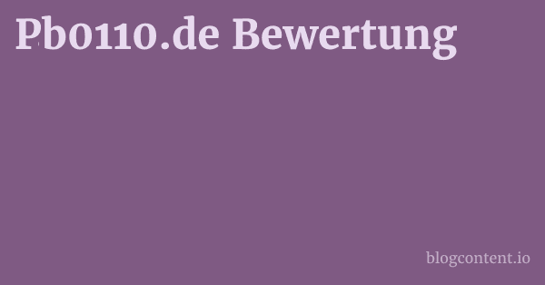 Pb0110.de Bewertung 1 by Partners