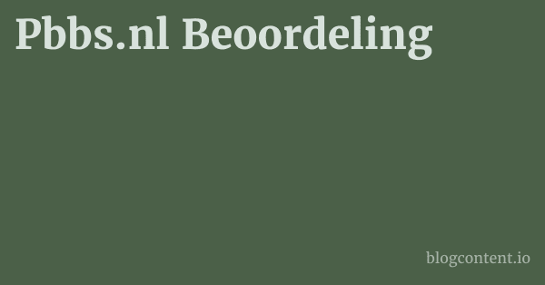 Pbbs.nl Beoordeling 1 by Partners