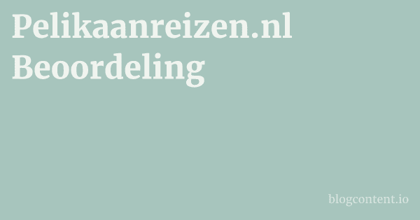 Pelikaanreizen.nl Beoordeling 1 by Partners