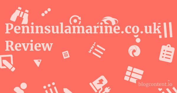 Peninsulamarine.co.uk Review 1 by Partners