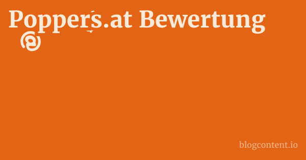 Poppers.at Bewertung 1 by Partners
