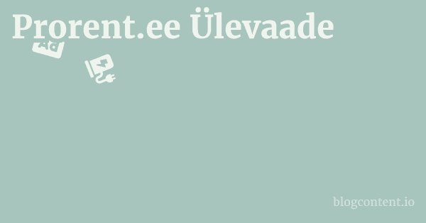 Prorent.ee Ülevaade 1 by Partners