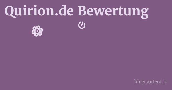 Quirion.de Bewertung 1 by Partners