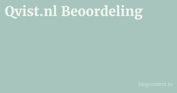 Qvist.nl Beoordeling 1 by Partners