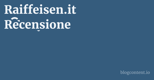 Raiffeisen.it Recensione 1 by Partners