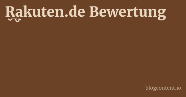 Rakuten.de Bewertung 1 by Partners