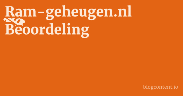 Ram-geheugen.nl Beoordeling 1 by Partners