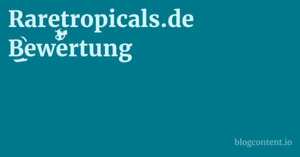 Raretropicals.de Bewertung 1 by Partners