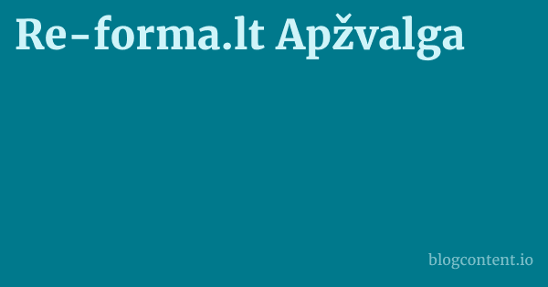 Re-forma.lt Apžvalga 1 by Partners