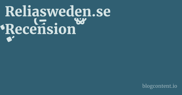 Reliasweden.se Recension 1 by Partners