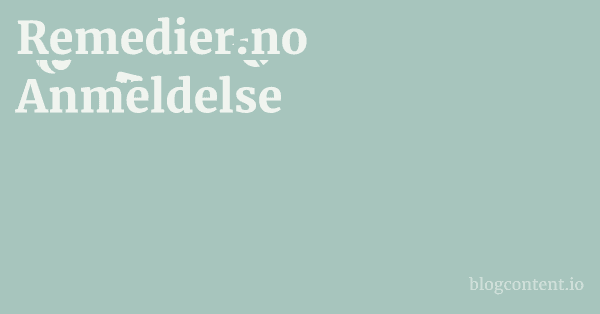 Remedier.no Anmeldelse 1 by Partners