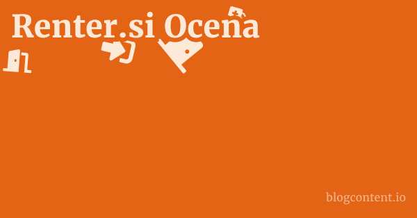 Renter.si Ocena 1 by Partners