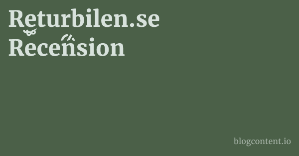 Returbilen.se Recension 1 by Partners
