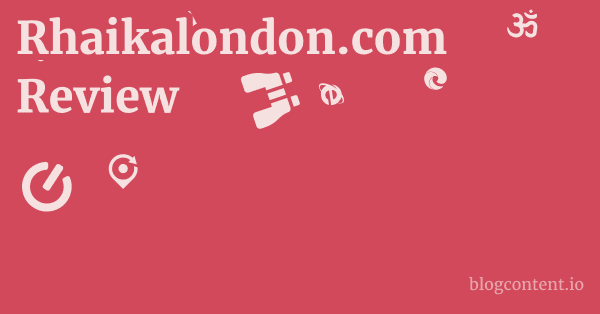 Rhaikalondon.com Review 1 by Partners