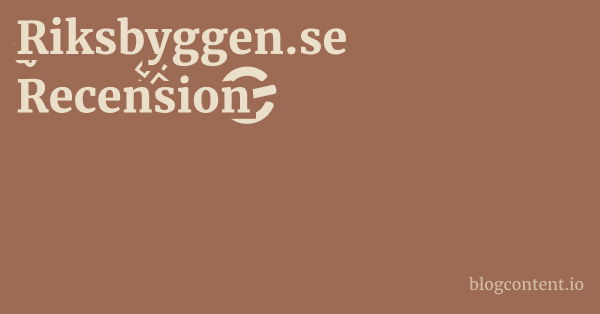 Riksbyggen.se Recension 1 by Partners