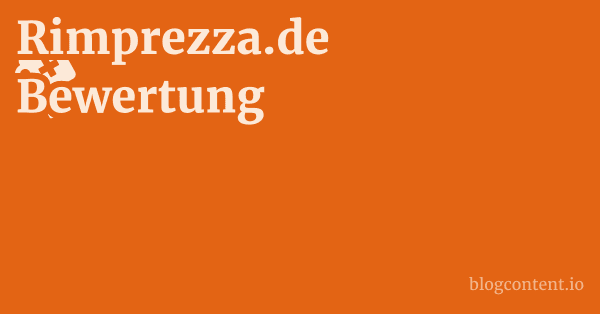 Rimprezza.de Bewertung 1 by Partners