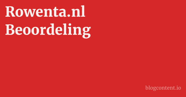 Rowenta.nl Beoordeling 1 by Partners