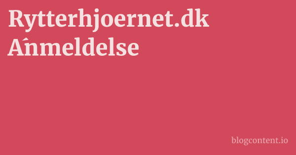 Rytterhjoernet.dk Anmeldelse 1 by Partners