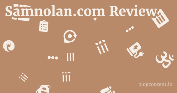 Samnolan.com Review 1 by Partners