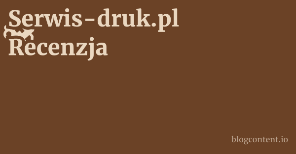 Serwis-druk.pl Recenzja 1 by Partners