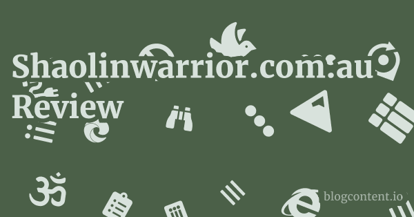 Shaolinwarrior.com.au Review 1 by Partners