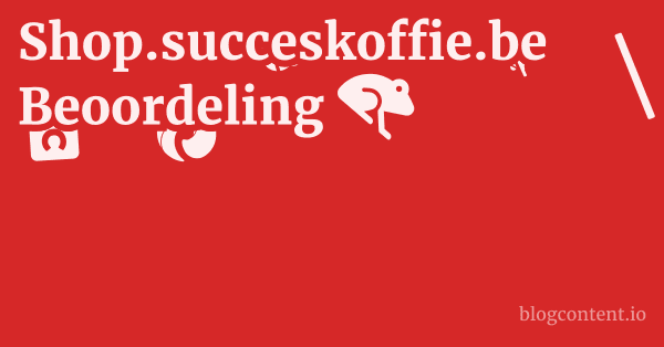 Shop.succeskoffie.be Beoordeling 1 by Partners