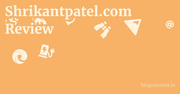 Shrikantpatel.com Review 1 by Partners