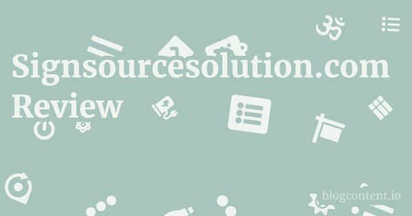 Signsourcesolution.com Review 1 by Partners